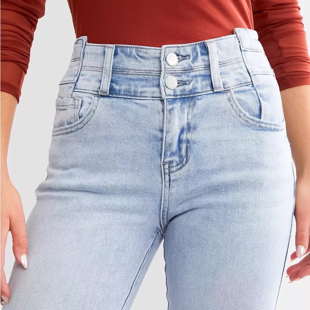 Flying Monkey High Rise Boot Stretch Jeans Light Blue women’s sz 30 - Picture 16 of 16